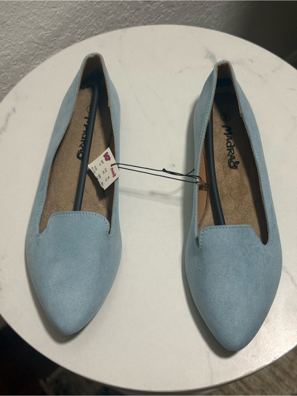 Light Blue Pointed Toe Women's Flats